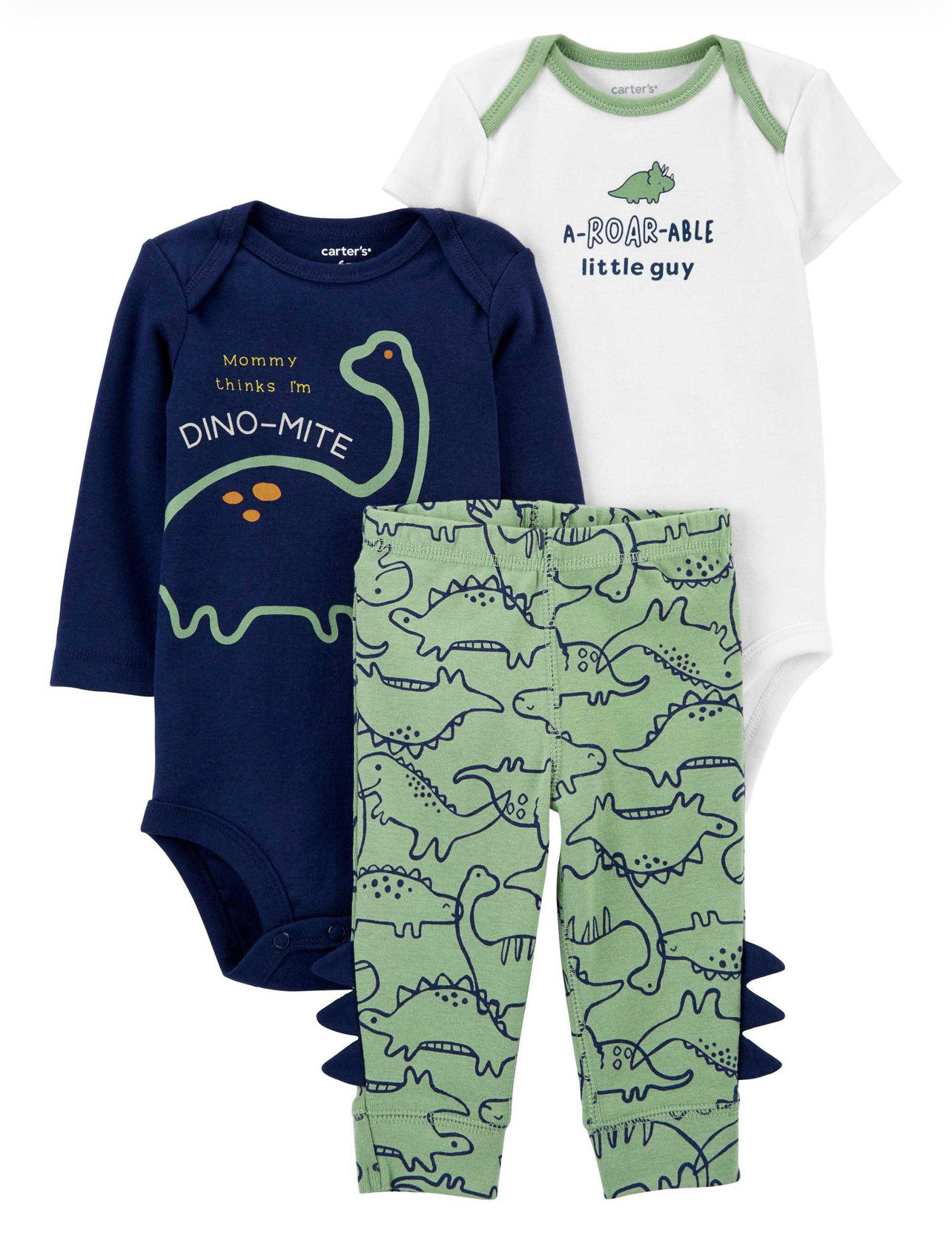 Conjunto 3 peças Dinossauro Carter's