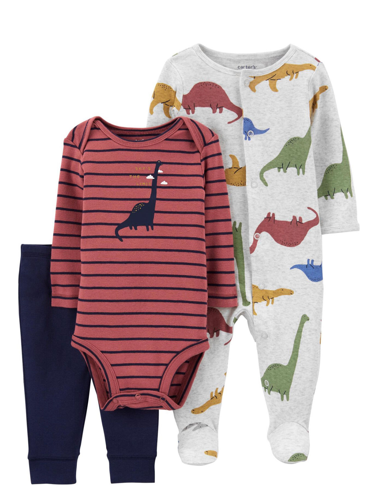 Conjunto 3 peças Dinossauro Carter's