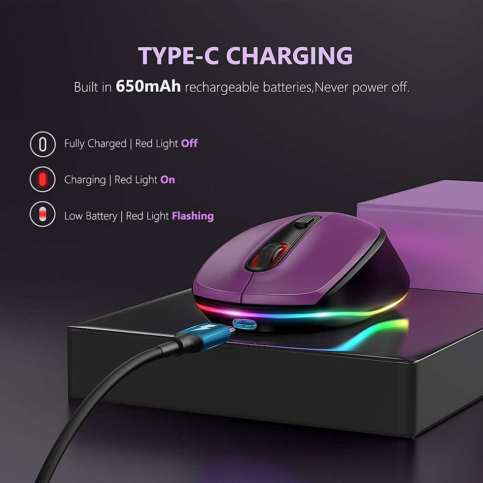 Thumbnail: copy of seenda Bluetooth Mouse, Rechargeable (Purple)
