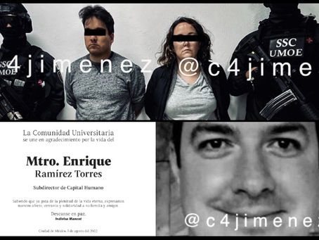 La esposa y su amante, implicados en el asesinato de Enrique Ramírez Torres