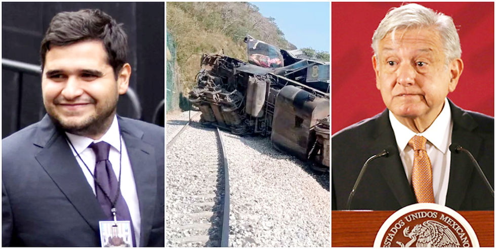 Indignación por la tragedia del Tren Interoceánico; Gonzalo López Beltrán, hijo de López Obrador, supervisó la obra