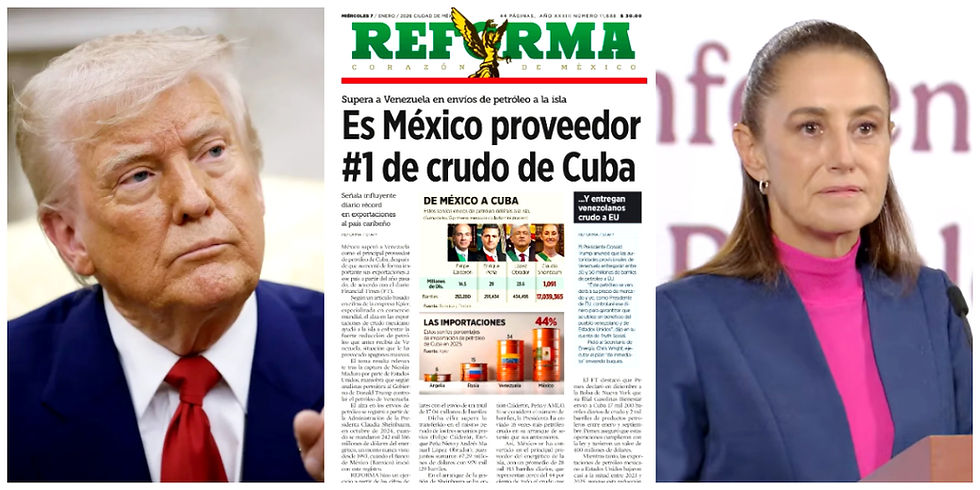 Donald Trump, debe presionar, para que México deje de enviar petróleo a Cuba