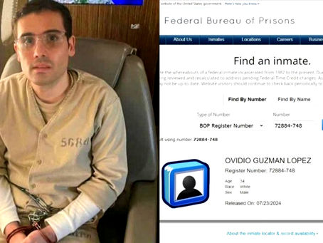¡ATENCIÓN! Liberan a Ovidio Guzmán, hijo de “El Chapo” Guzmán