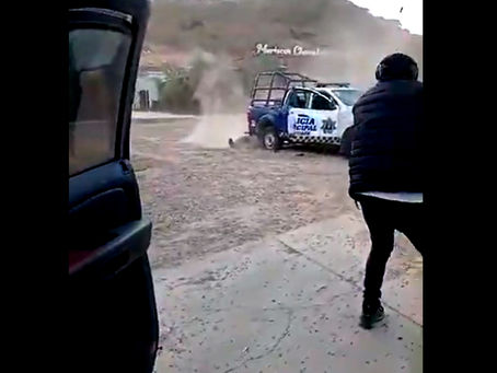 ¡Imágenes Fuertes! Crimen organizado ataca a la policía municipal de Jerécuaro, Guanajuato