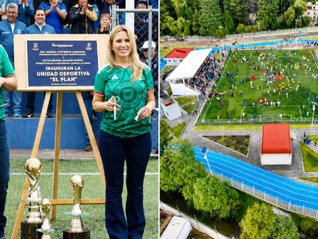 Romina Contreras Carrasco entrega segunda etapa de Unidad Deportiva El Plan en Huixquilucan
