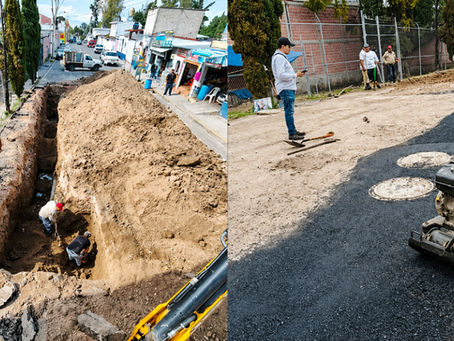 Daniel Serrano Palacios repara fuga histórica en avenida Bosques de Bolognia, Cuautitlán Izcalli