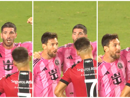 Lionel Messi, pierde la cabeza y enfrenta a jugador del Atlas, MatÃas Cóccaro