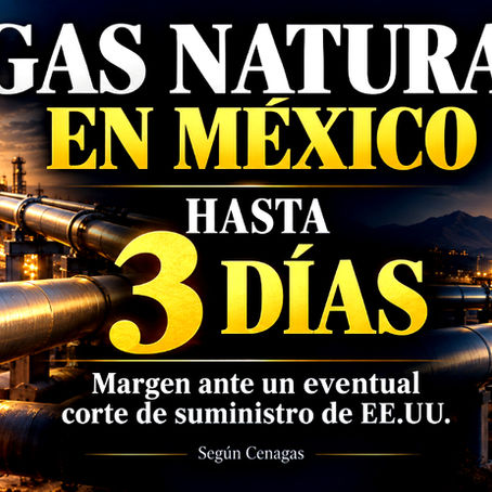 México tendría gas natural hasta por tres días ante un corte de suministro de EE.UU.