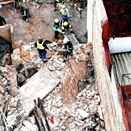 Imágenes del derrumbe en la colonia Hipódromo Condesa: reportan un muerto y una mujer herida