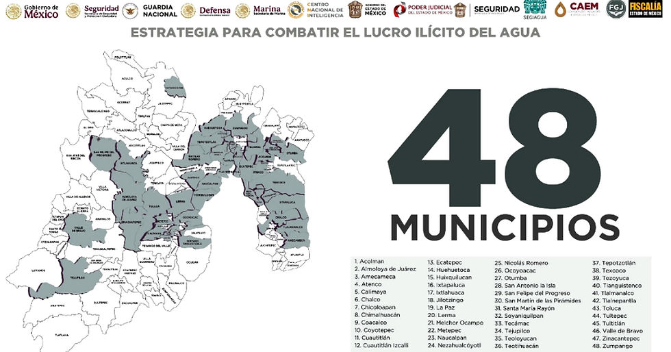 La Fiscalía Edomex, pone fin a tomas clandestinas de agua en Cuautitlán Izcalli y 47 municipios más