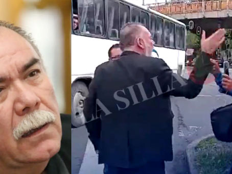 Jesús Ochoa, agrede a un ciudadano, en la toma de protesta de Claudia Sheinbaum