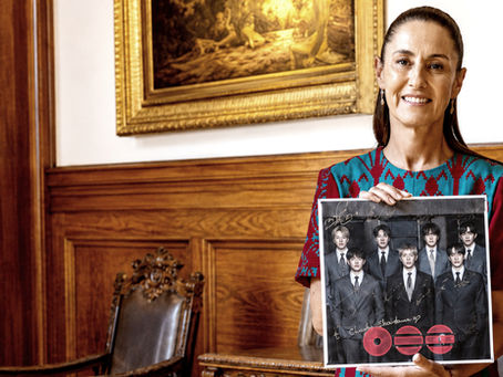 BTS en México con Claudia Sheinbaum en medio del caso Rubén Rocha Moya