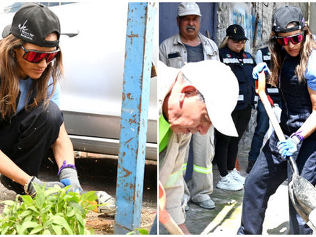 Alessandra Rojo de la Vega, encabeza operativo en la colonia Guerrero, para ordenar la vía pública