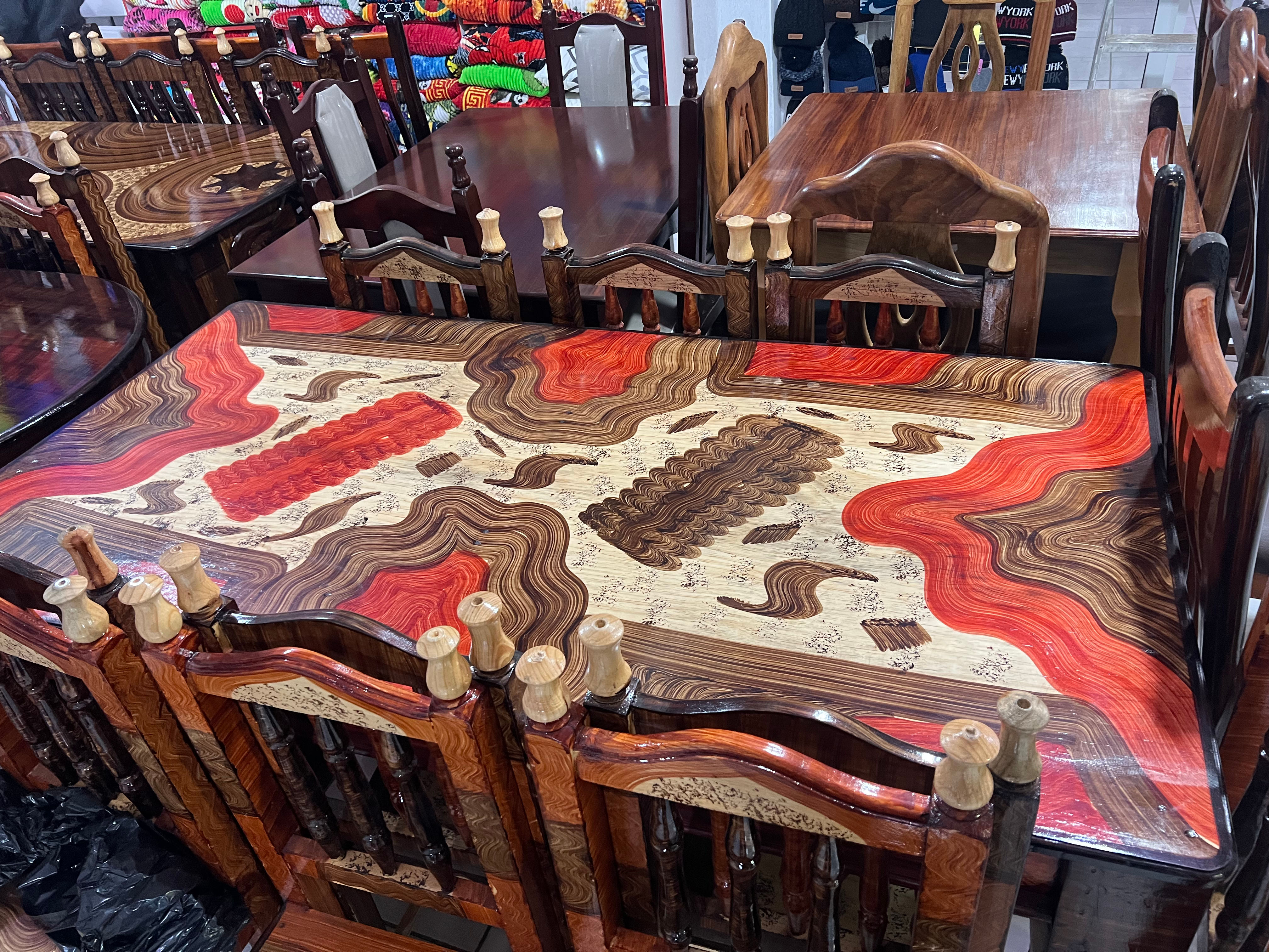 Combo de mesas de 8 sillas 