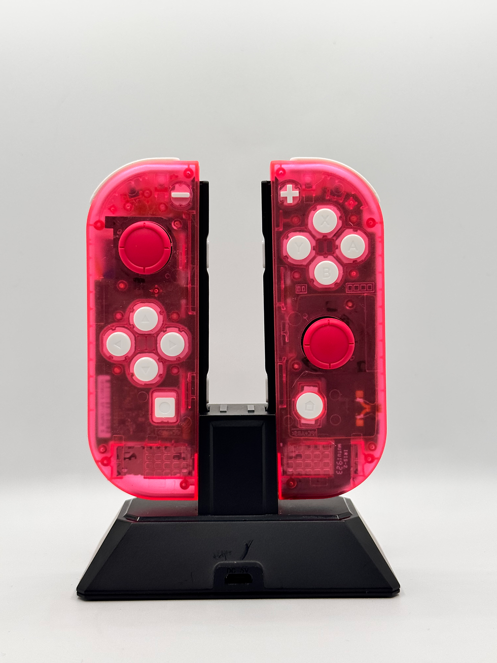 Thumbnail: Nintendo Switch Soft pink Reshelled Joy-Cons white buttons