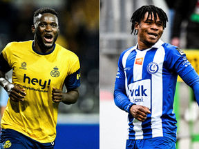 Victor Boniface et Gift Orban sur le podium du Soulier d'ébène