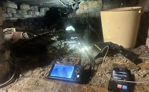 TSCM bug sweep equipment in operation