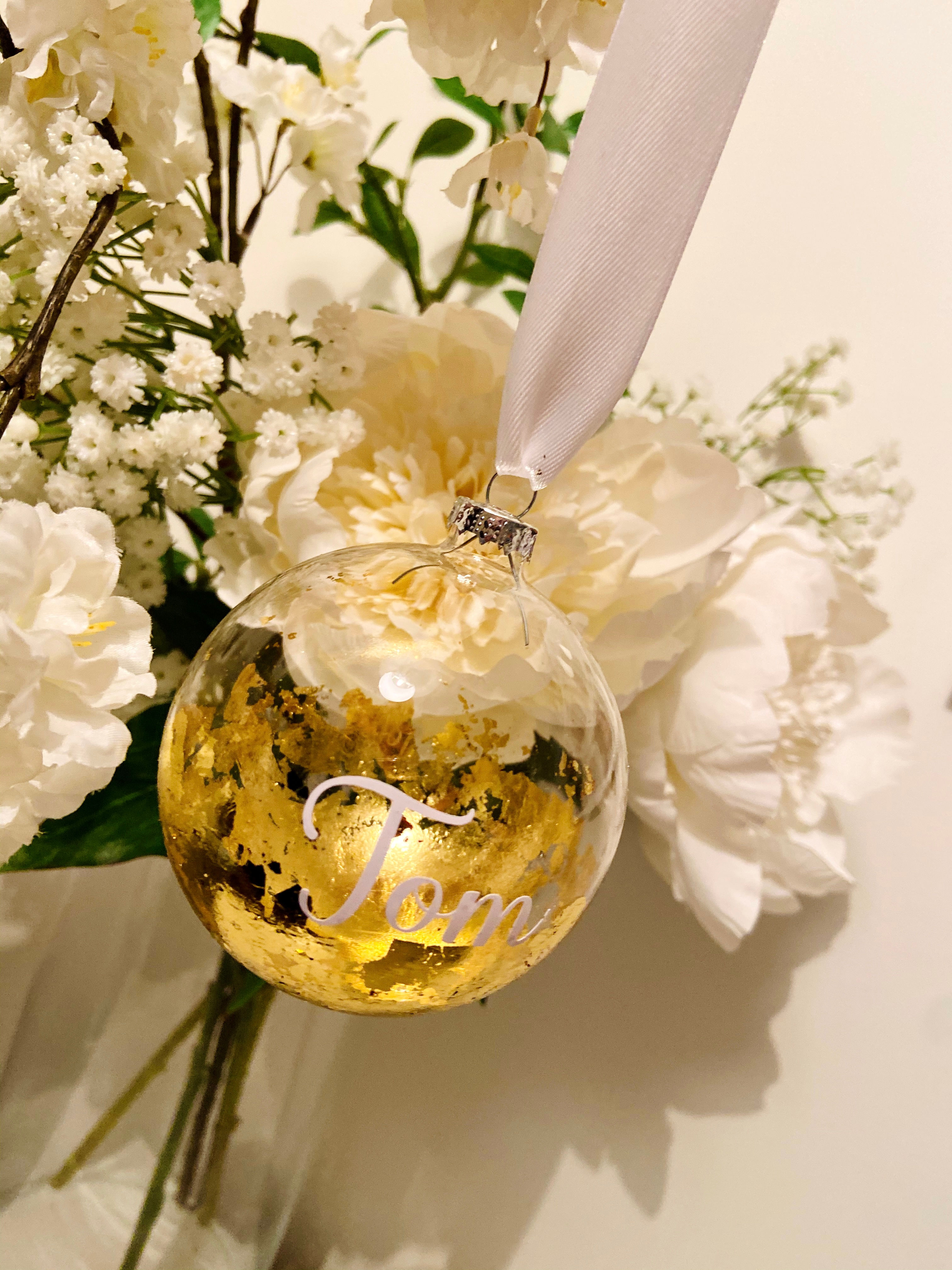 Personalised Goldleaf Bauble 