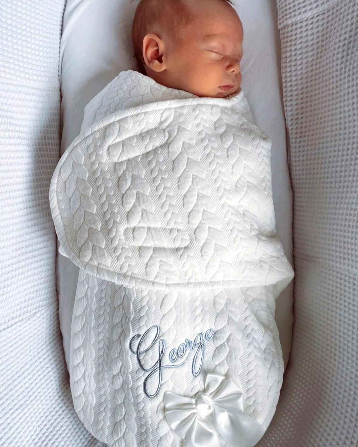 Embroidered Baby Swaddle Wrap