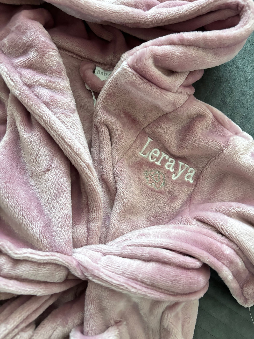 Thumbnail: Dusty Pink Personalised Infant Dressing Gown