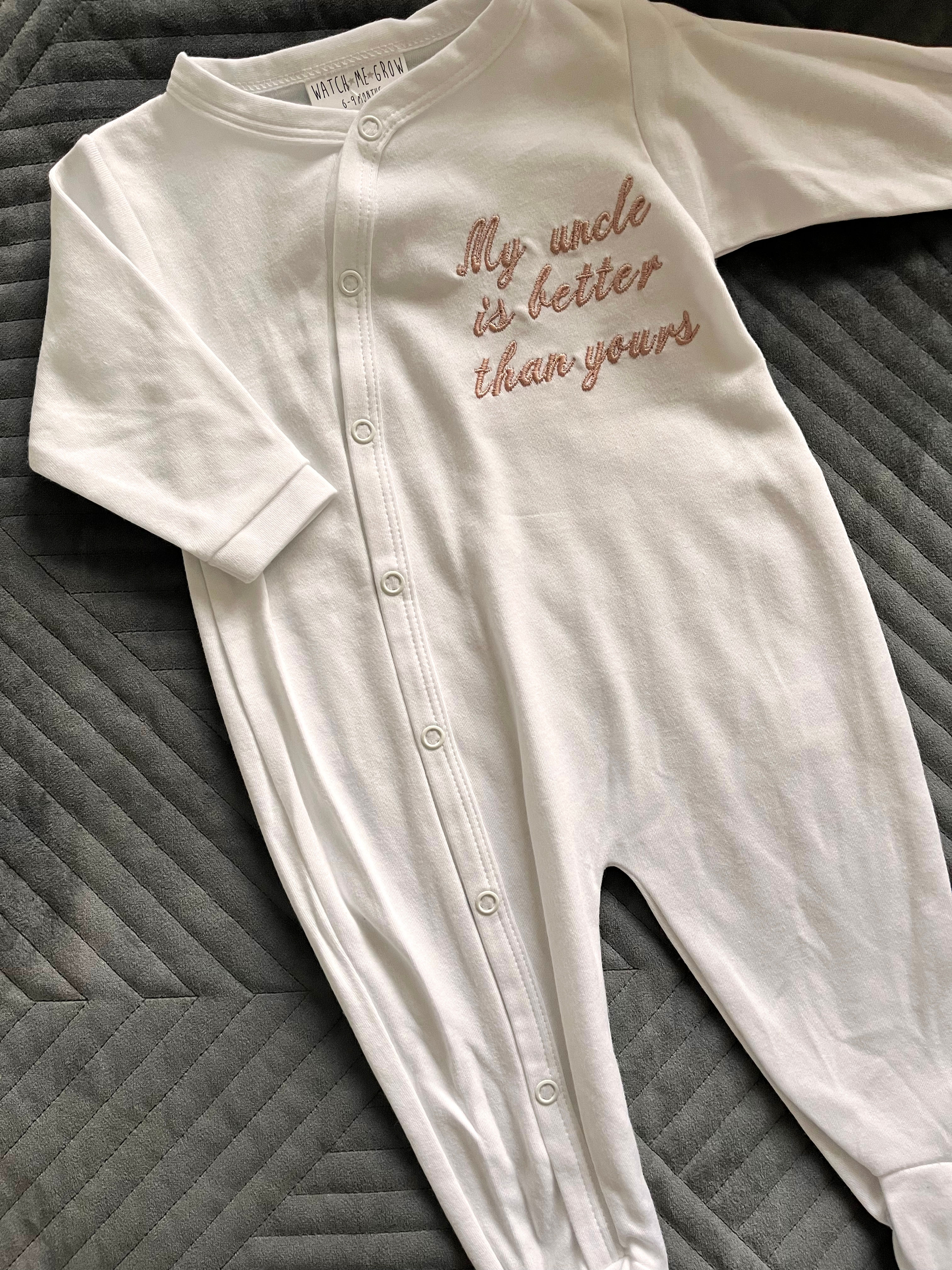 Add Your Own Text Signature Sleepsuit