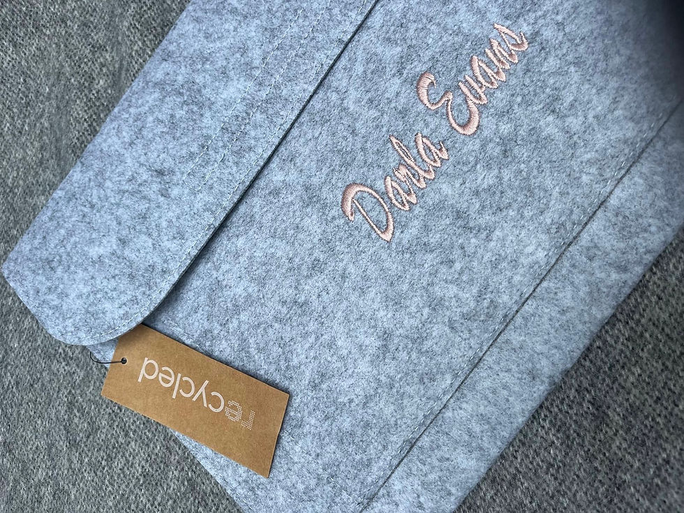 Thumbnail: Personalised Embroidered Pregnancy Baby Document Folder