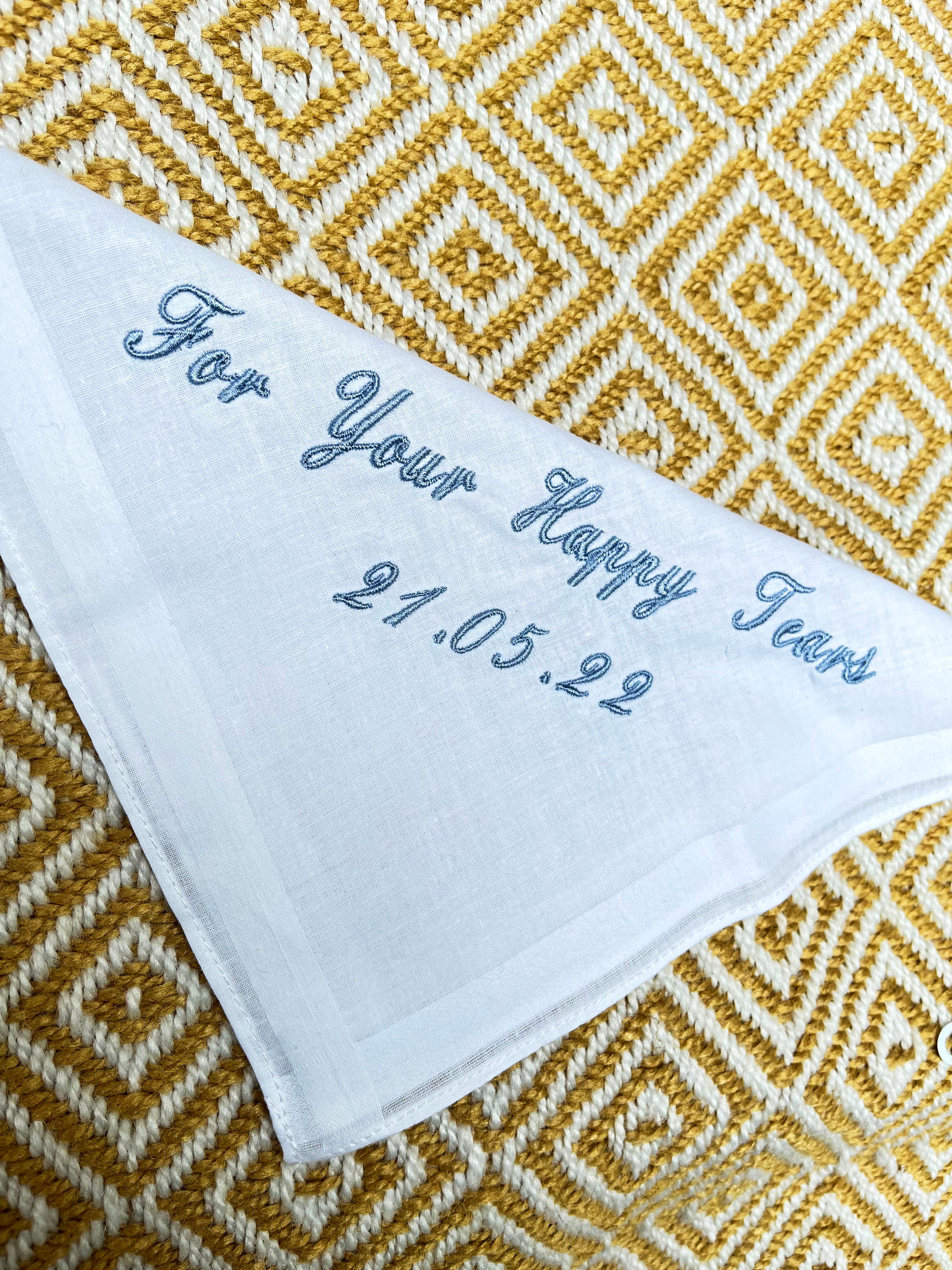 For Your Happy Tears Wedding Handkerchief