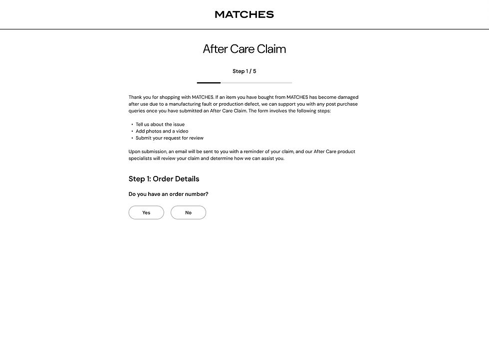 Aftercare landing page