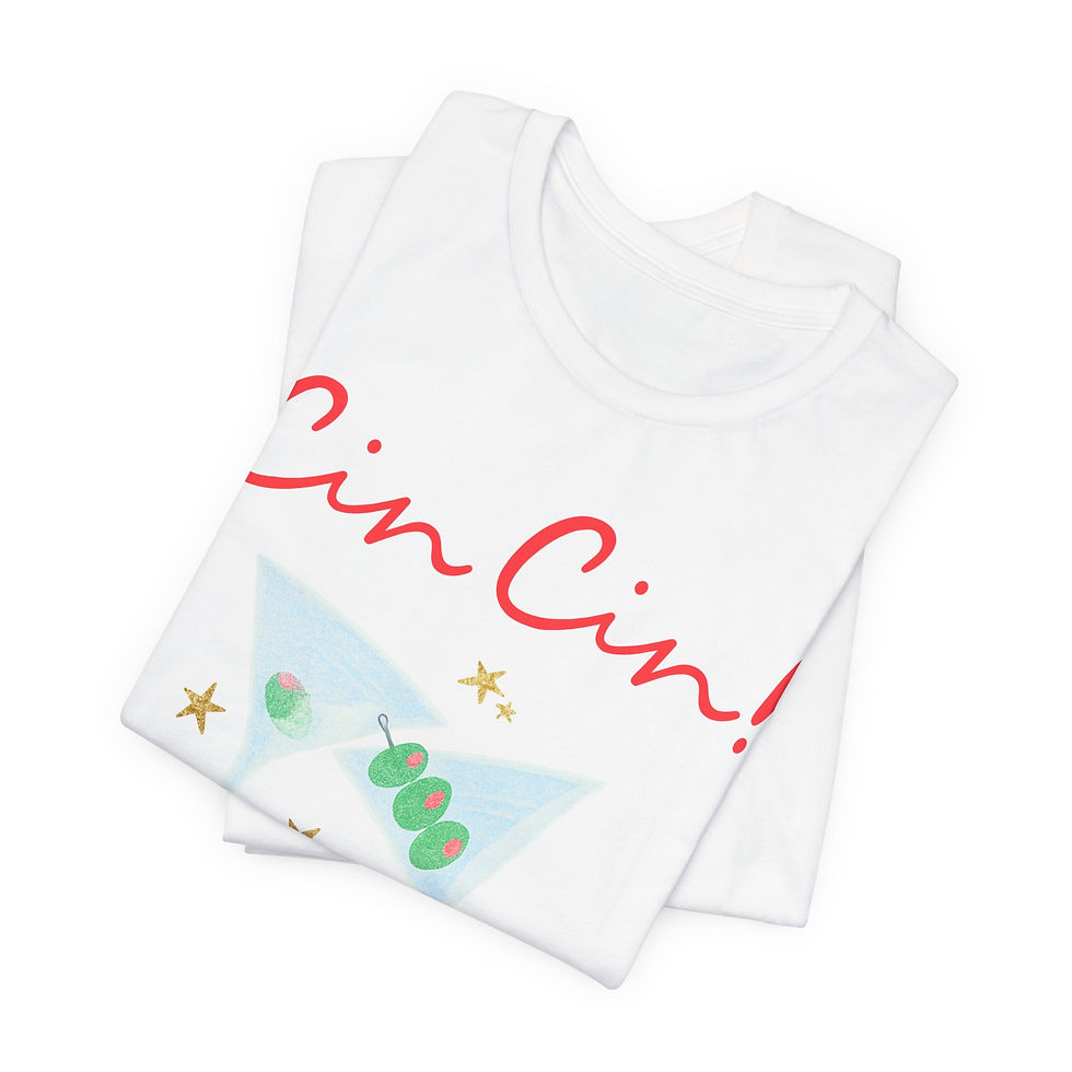 Thumbnail: Cin Cin! Unisex Jersey Short Sleeve Graphic Tee - Cocktail Party T-Shirt