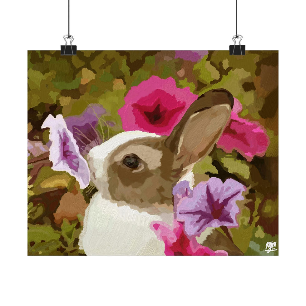 Thumbnail: matte poster of a prairie rabbit