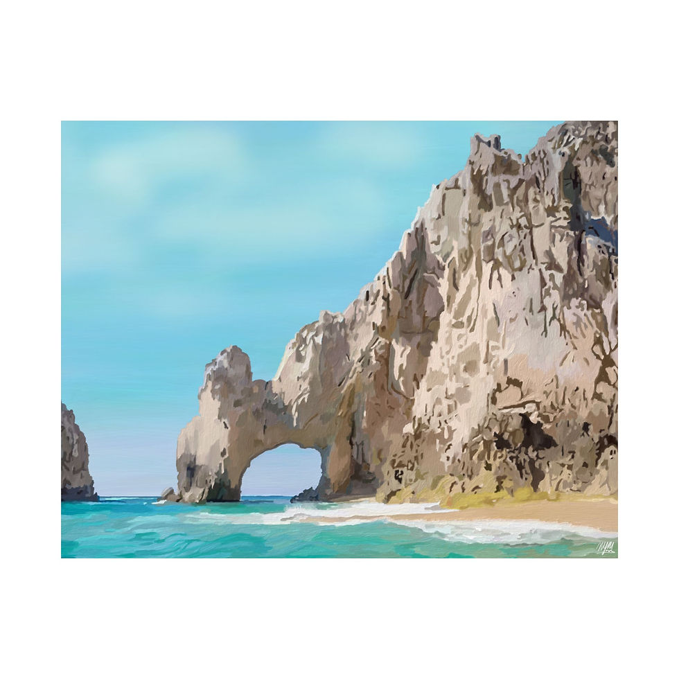 Thumbnail: Scenic view of a rock formation arching over turquoise ocean waters.