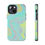 Thumbnail: Colorful phone case design with abstract swirls, side view and front view.