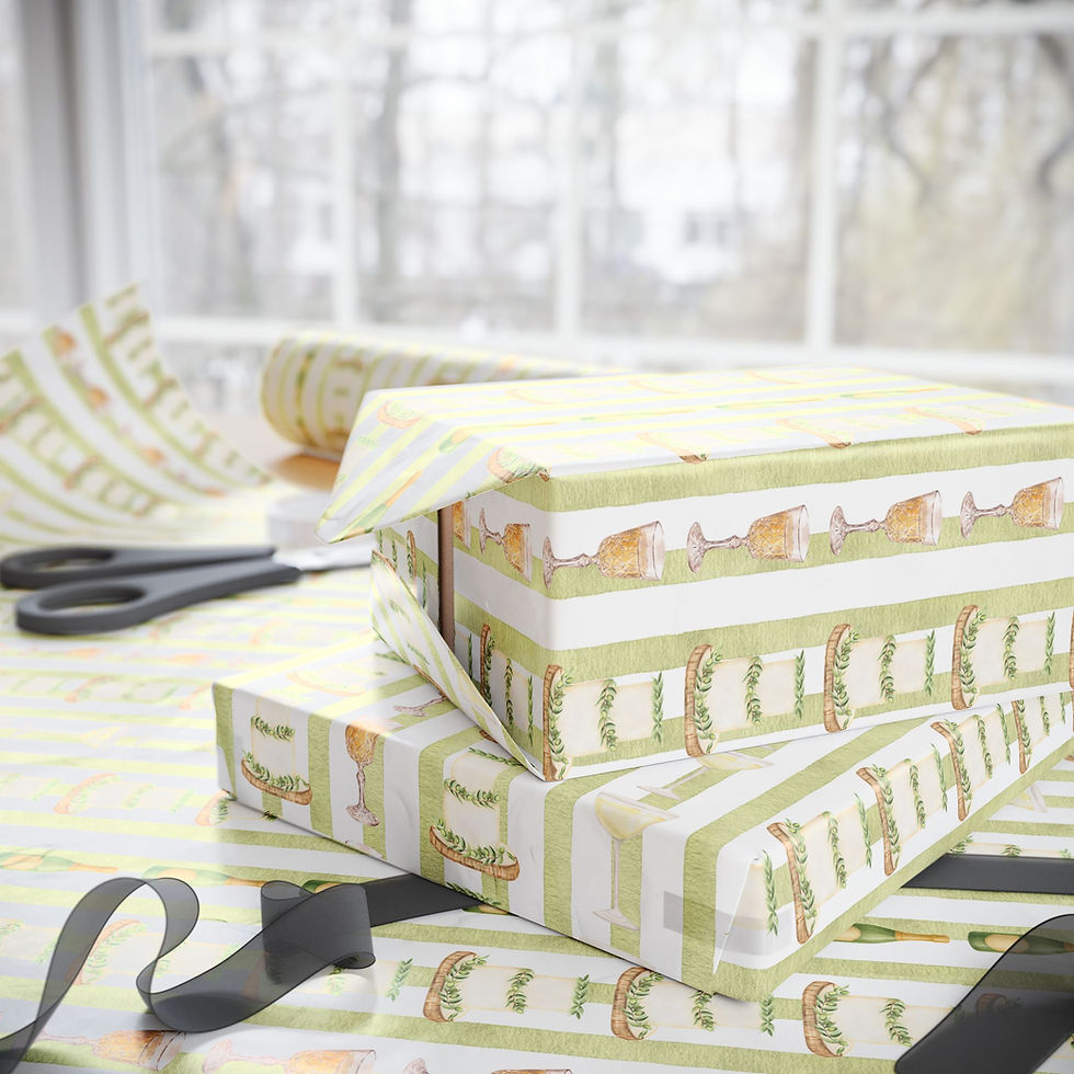 Thumbnail: Wrapped gifts on a table with scissors and ribbon, background of a window.