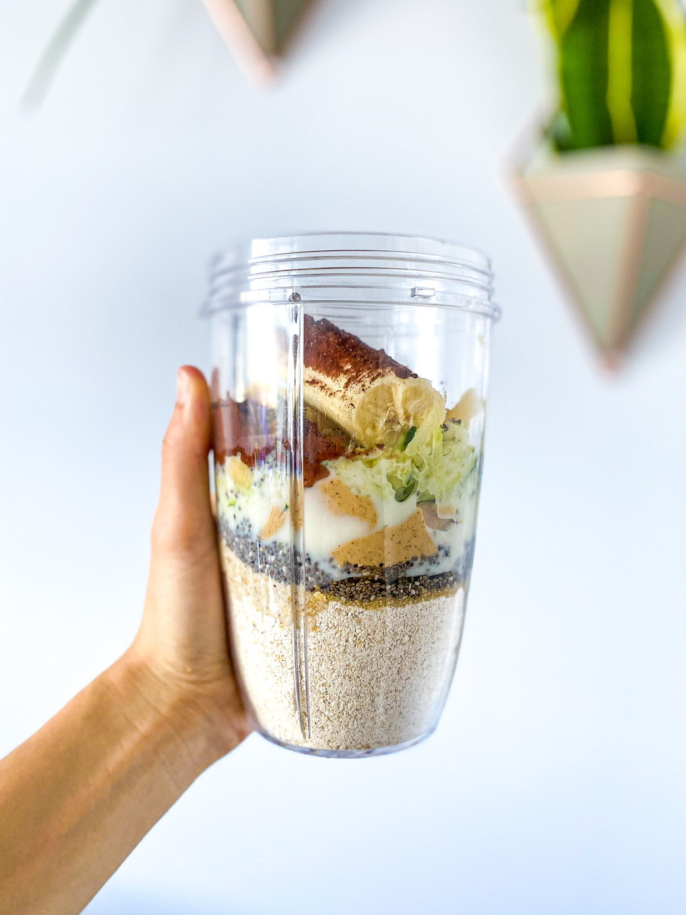 CHOCO - ZUCCHINI WAFFLES making in nutribullet