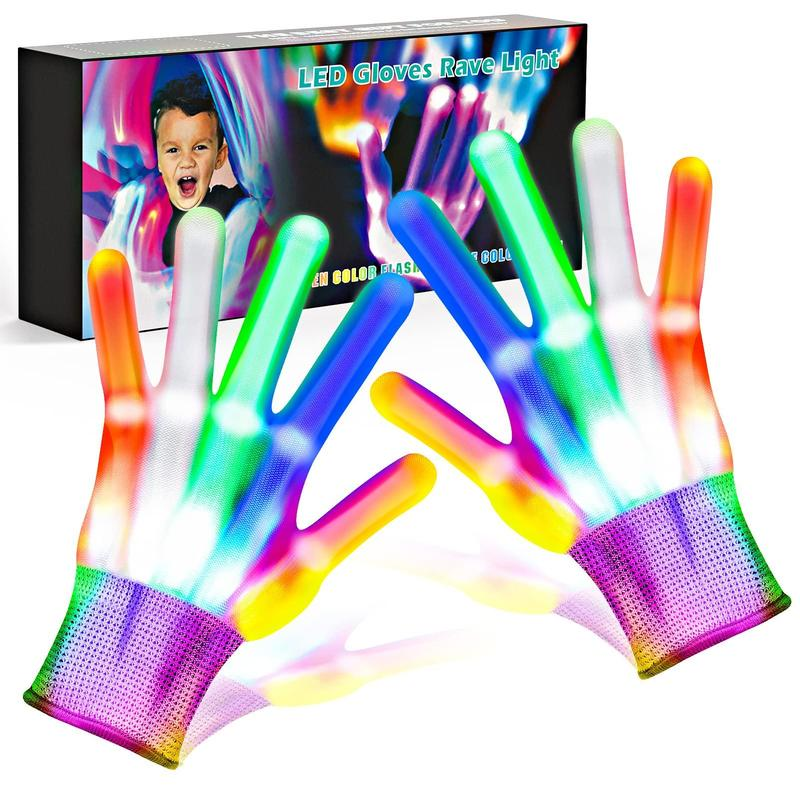 Toys LED Gloves,Boys Toys Age 6-8 8-12 Year Old with 6 Flash Mode,Great Stocking