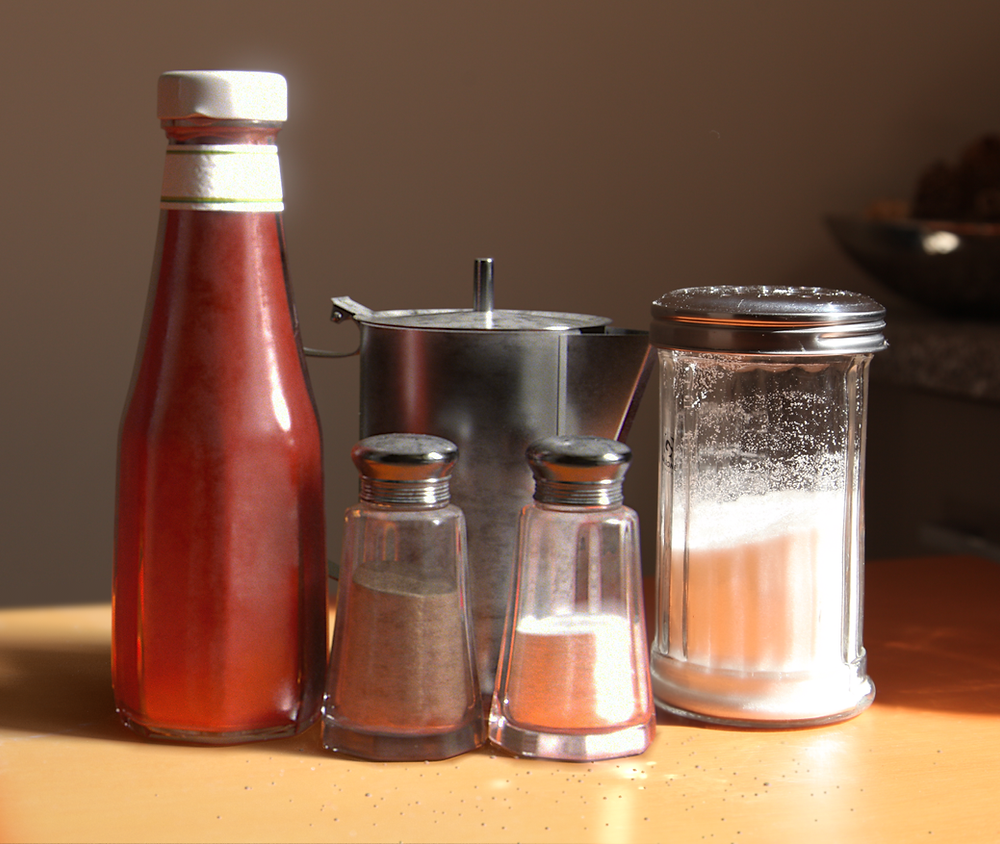 'Still life' created using fully procedural shaders
