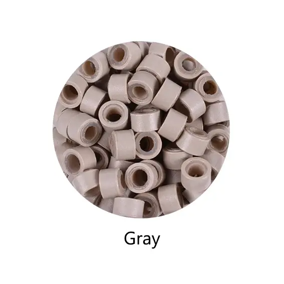Thumbnail: 100Pcs 5.0*3.0*3.0mm Micro Silicone Lined Rings/Links/Beads MICRO Ring Link