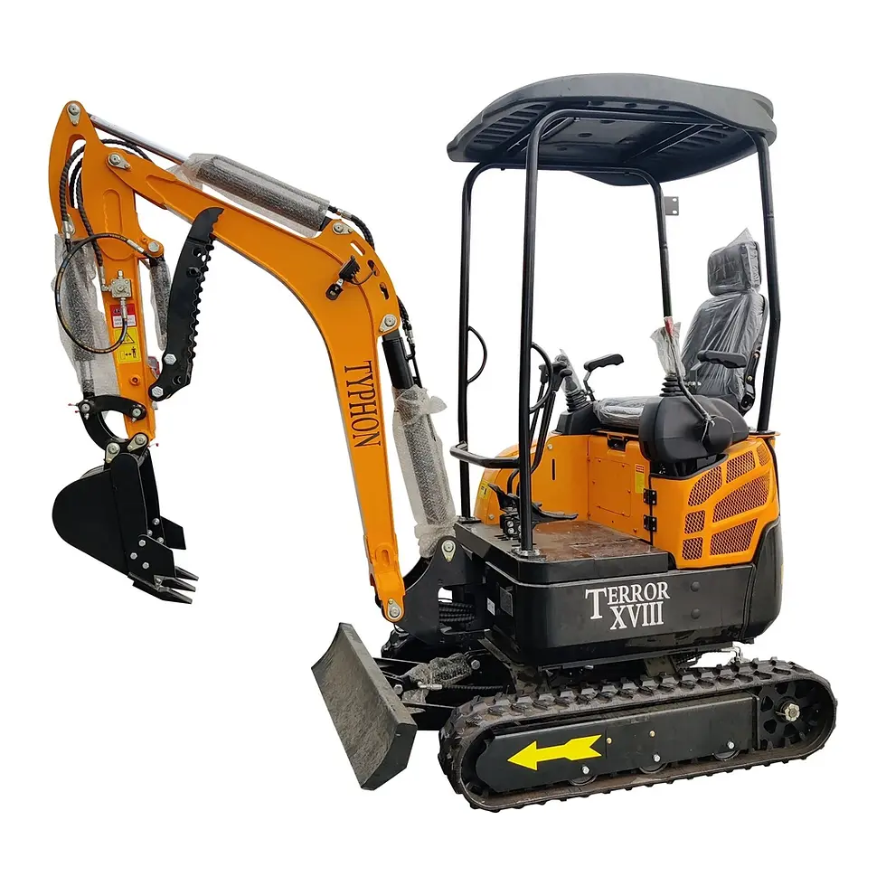 Thumbnail: 2025 TYPHON TERROR XX Lux Mini Excavator 4000 lb Rubber Track Kubota D902