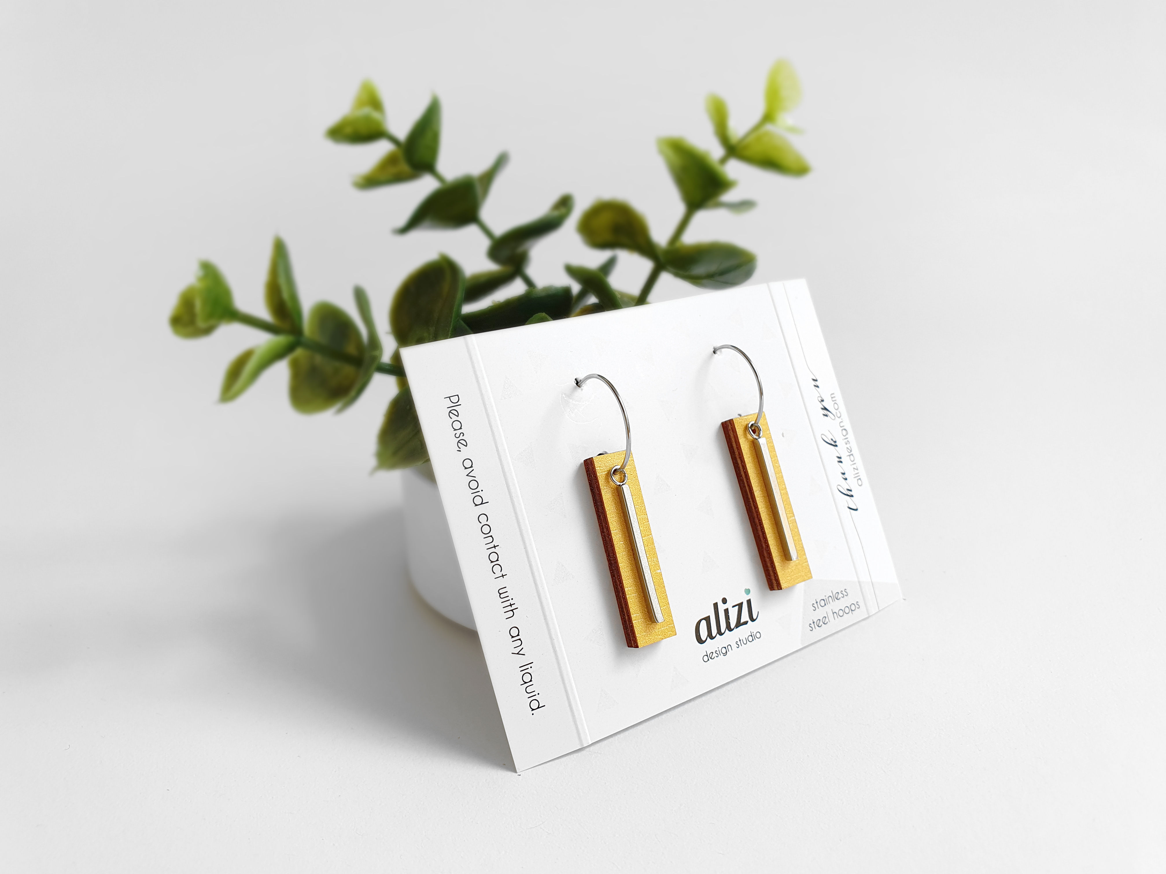 Hoops - Small Bars - Yellow