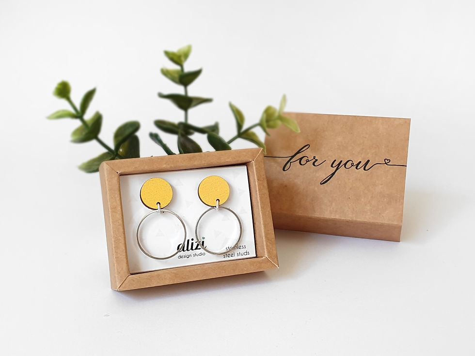 Studs 2 parts - Circle Large - Yellow