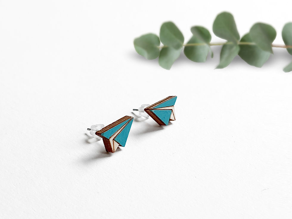Thumbnail: Earrings - Planes - Turquoise