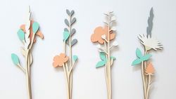 alizi spring - wooden flowers