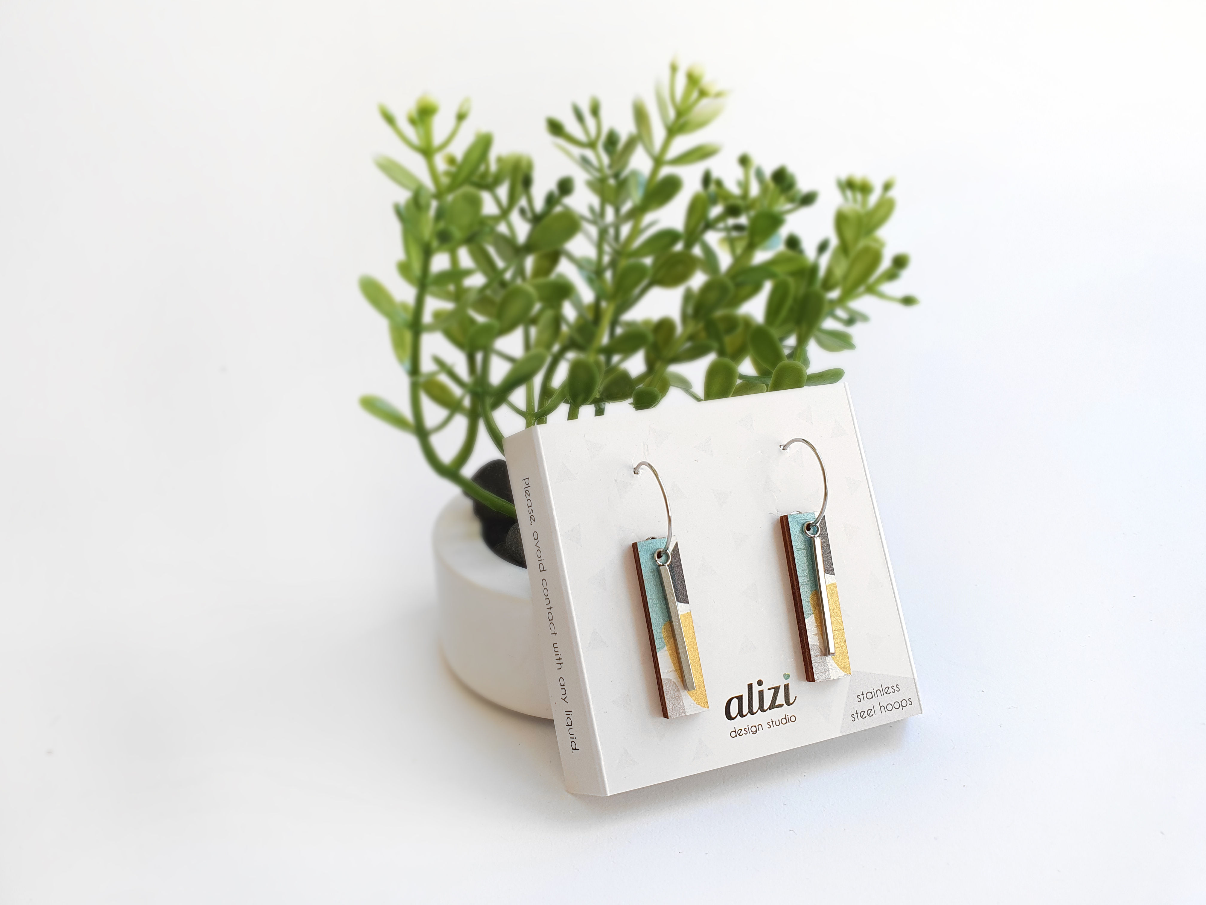 Hoops - Small Bars - Stains Mint