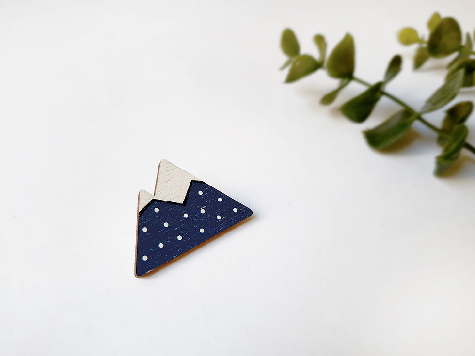 Miniatura: MINI Brooch - Mountain - Navy