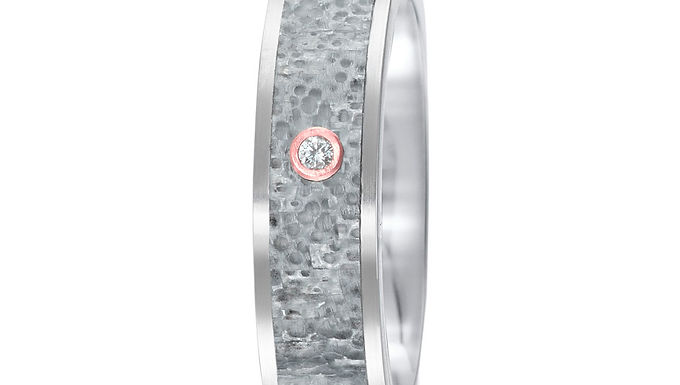 P-Alianza Carbono Gris y Titanio con Diamante