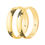 Miniatura: Pareja Alianza Oro Amarillo 4 Eguzkilore 4mm Brillo