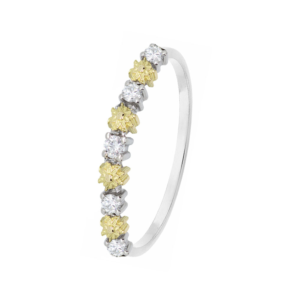 Media alianza bicolor con diamantes y Eguzkilores