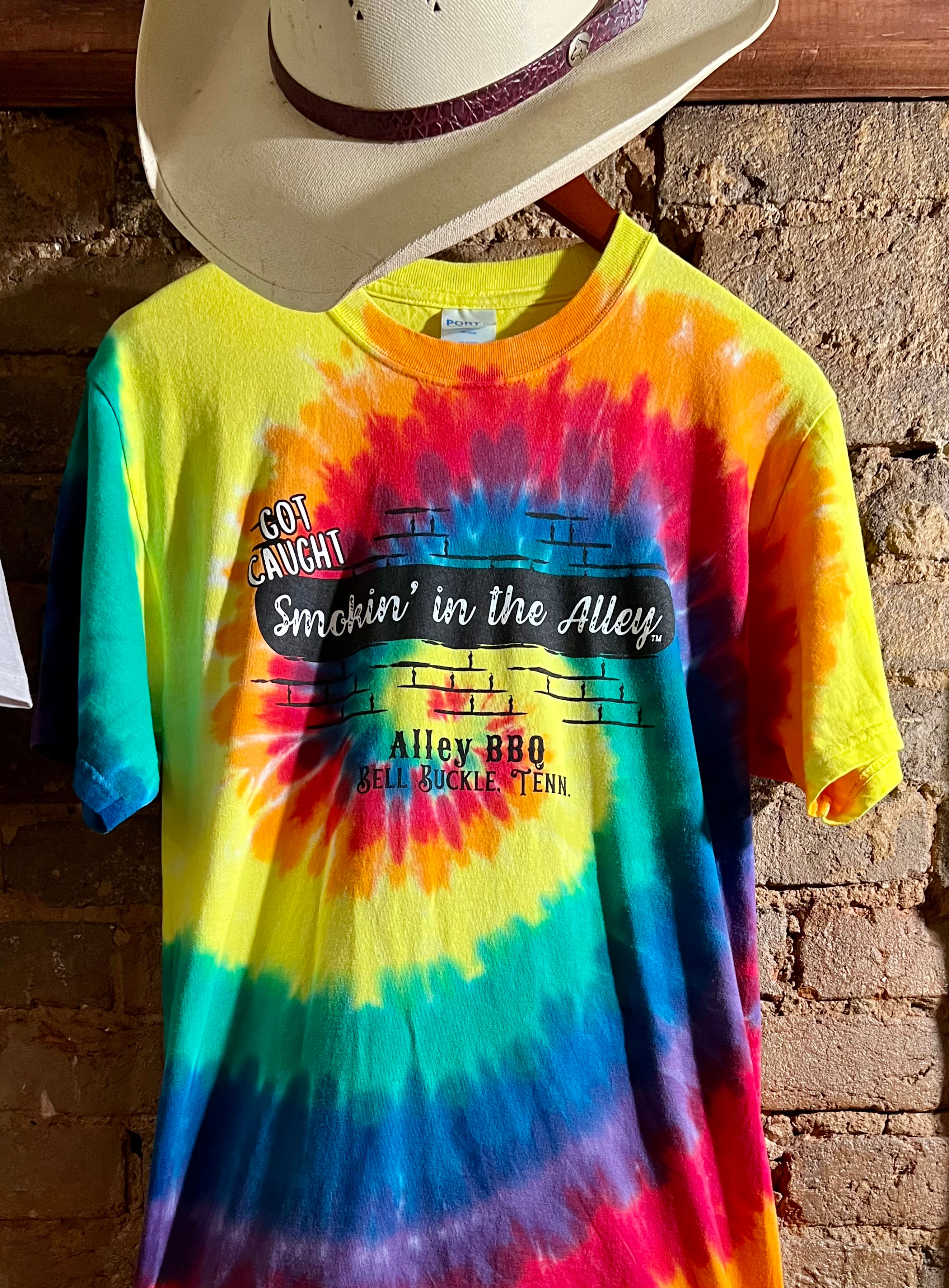 SMOKIN' in the ALLEY tee - RAINBOW