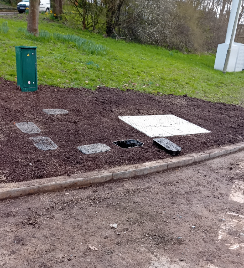 Backfilled area after works