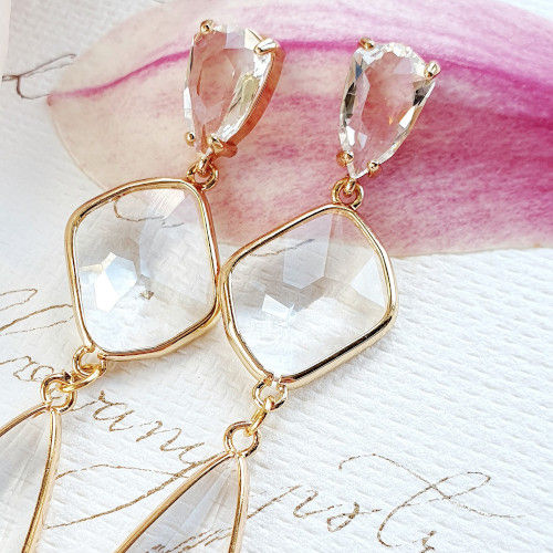 Miniatura: ESPAROSSA Teardrop Crystal Earrings